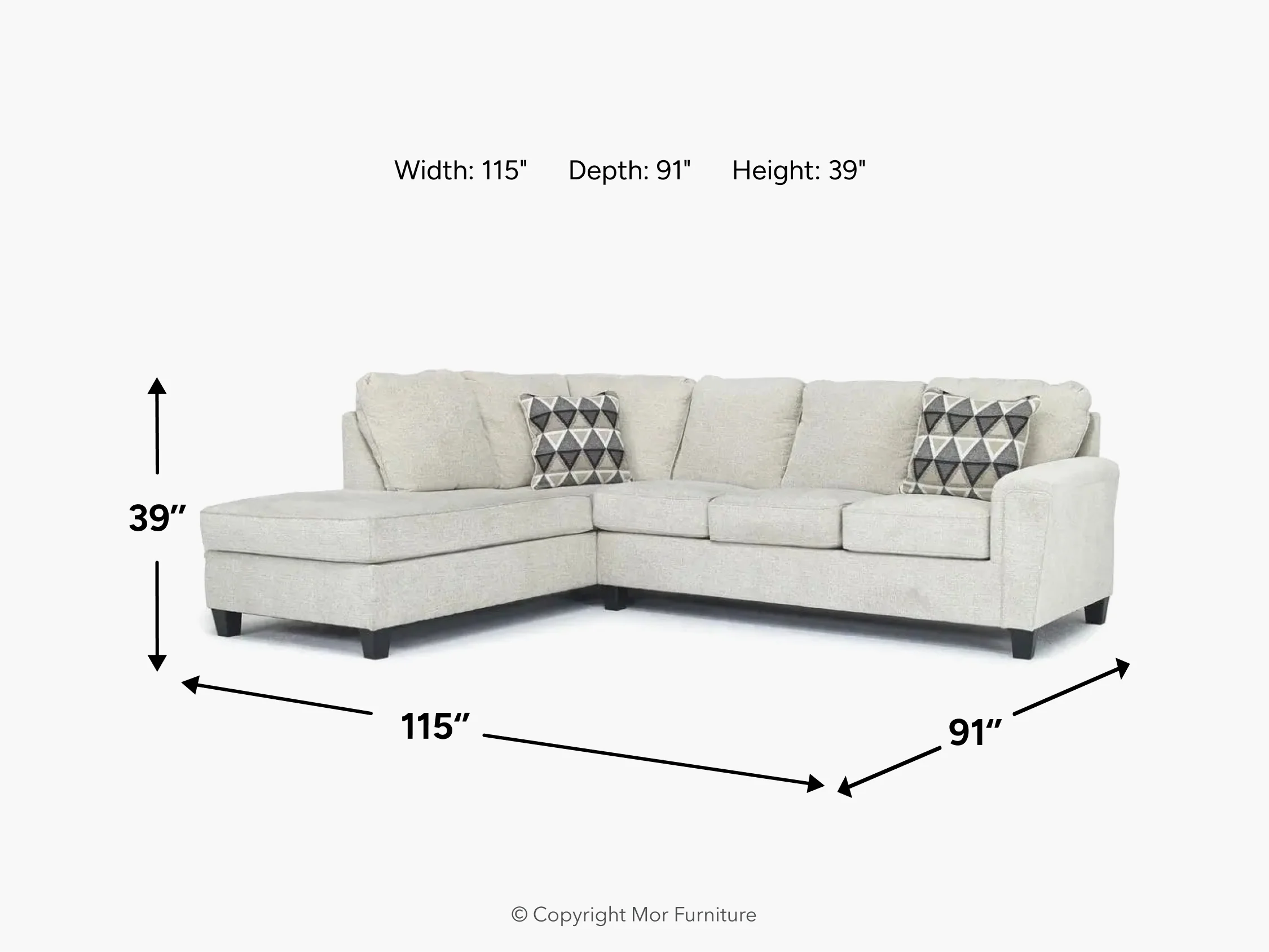 Abinger Queen Sleeper Chaise Sectional - Image 6