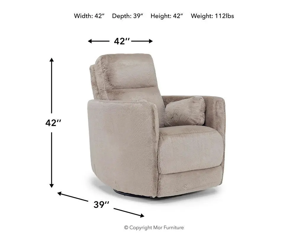 Alpaca Swivel Gliding Recliner - Image 6